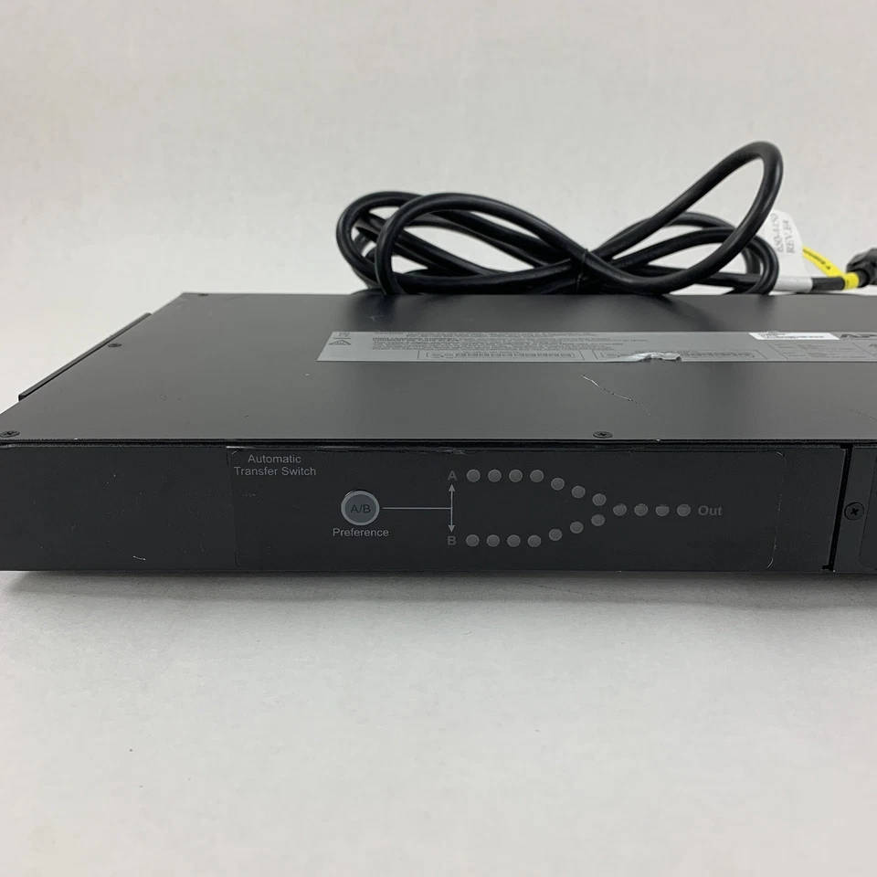 APC AP4450 10-Outlet Automatic Transfer Switch PDU 120V Rackmount VGC Tested - Image 4 of 4