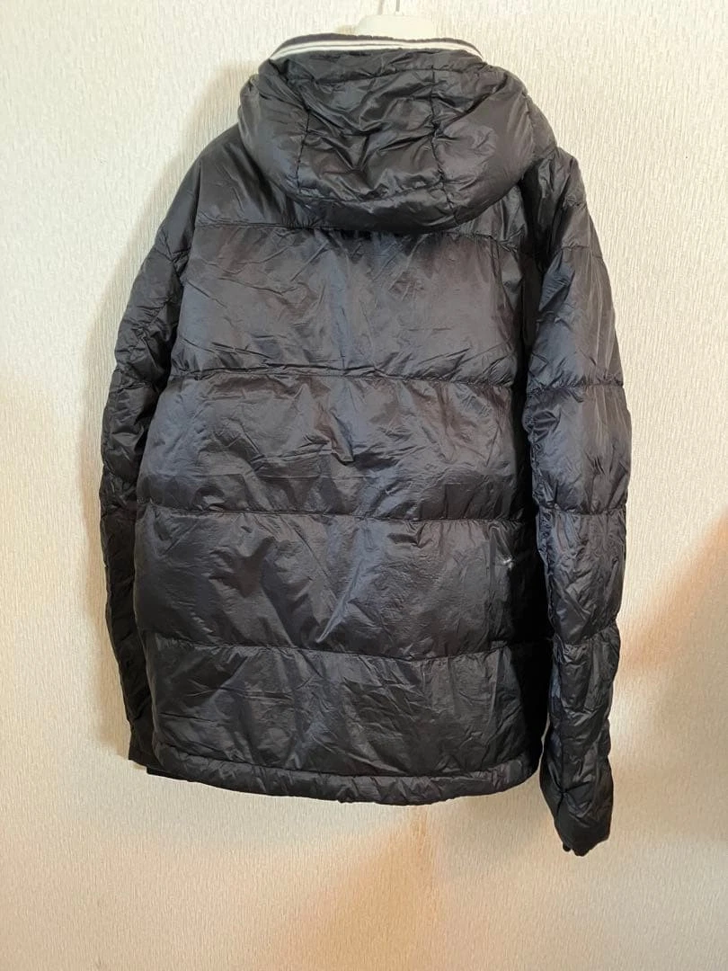 STONE ISLAND Men's Down Jacket Black Nylon Size L Sleeve Patch - product detail image 2