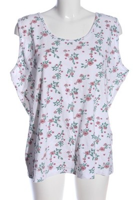 BPC SELECTION Basic Top Damen Top Gr. DE 48 weiß-grün-pink Casual-Look