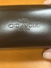 Coach New York Black Hard Shell Eyeglasses Sunglasses Case Embossed Logo