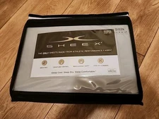 Sheex Active Comfort Performance Cooling Sheet Bright Blue Sky Queen Set