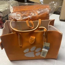 Lot Of 6 Clemson Tigers Alan Stuart small hand bag/purse NWT