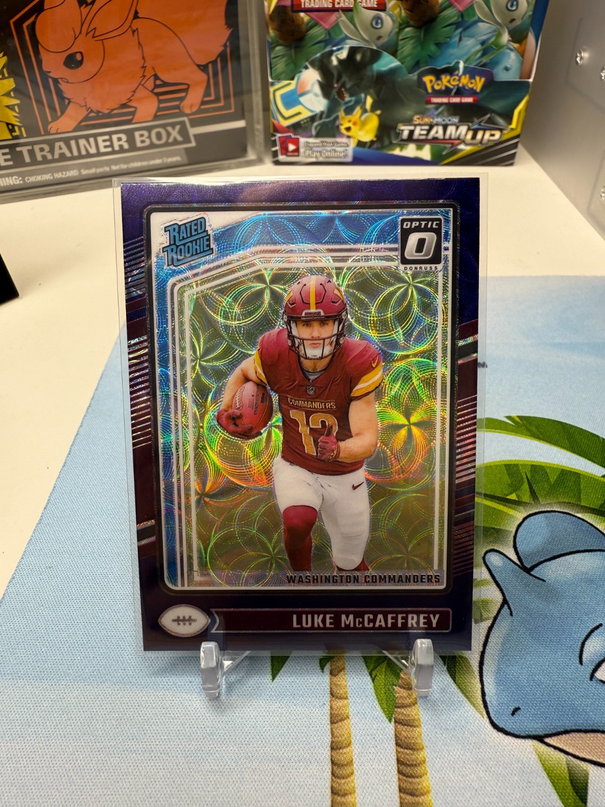 2024 Panini Donruss Optic - Rated Rookie Luke McCaffrey #268 Purple Scope Prizm