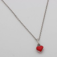 Kinderschmuck Halskette Mit Herz AnhäNger Ankerkette 925 Silber MäDchen Junge