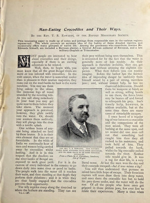 1900 Man Eating Crocodiles and Their Ways illustrated