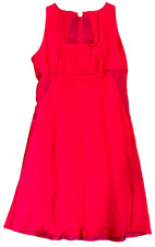 Space Style Concept Dress Size Large Pink Sleeveless Sheath Sheer Side Panel NWT