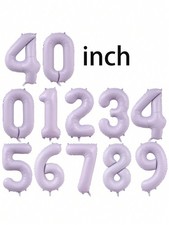 Purple 40 Inch Foil Number Balloons 0-9 Set For Birthday Party Decor