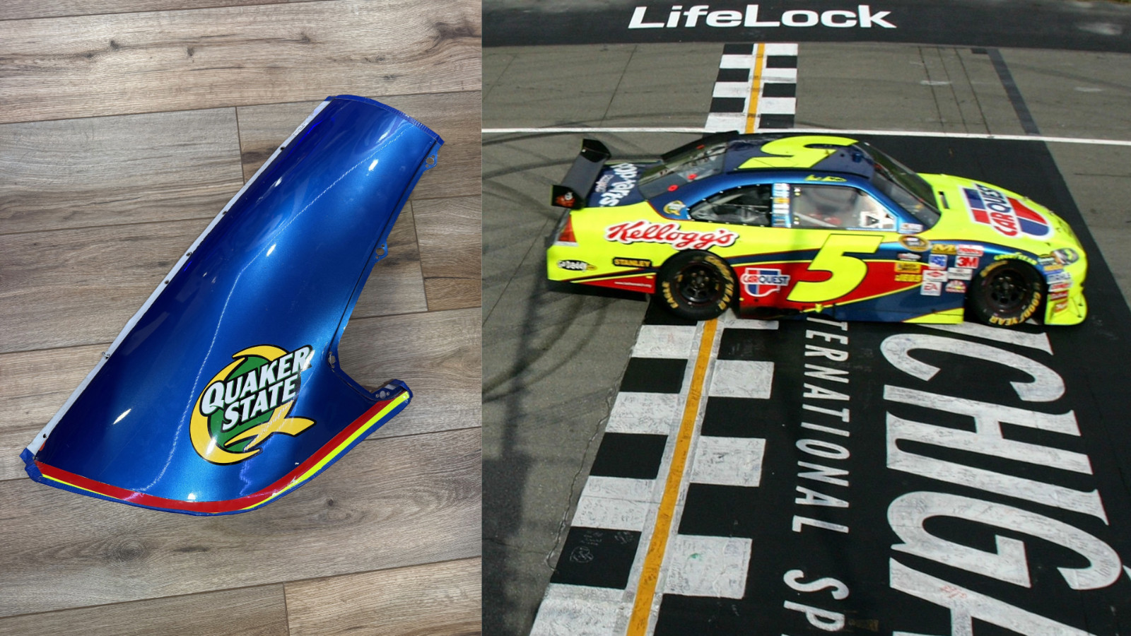 Mark Martin 2009 Michigan Win Race Used C-Pillar #5 Hendrick NASCAR Quaker State