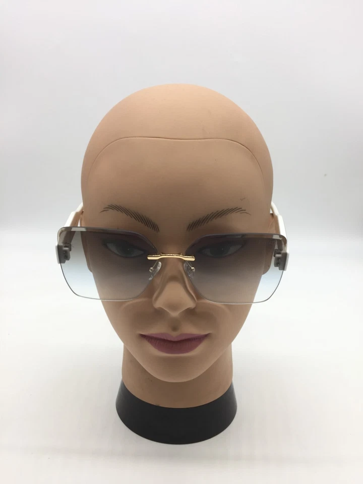 Gafas de sol Fendi para mujer de diseñador doradas/blancas 63-16-146 lentes verdes Foto 2 de 4