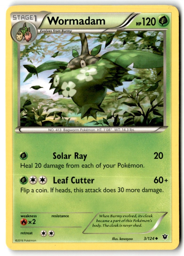 2016 XY - Fates Collide Wormadam #3 Stage 1/Uncommon