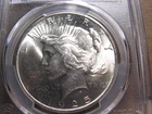 1925 - P Peace Silver Dollar. PCGS MS62,