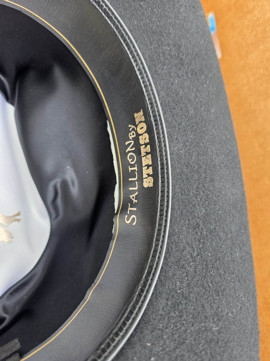 Stallion By Stetson Cowboy Black XXX Premium Wool USA Size 7 1/4