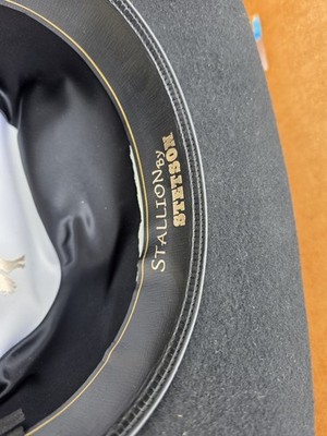 Stallion By Stetson Cowboy Black XXX Premium Wool USA Size 7 1/4