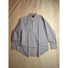 Polo Ralph Lauren Regent Classic Fit Striped Dress Shirt Mens 17 34 Blue Pink