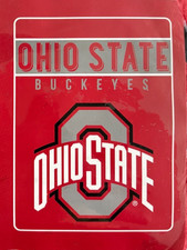 Ohio State Buckeyes Royal Plush Raschel Throw College Blanket 60 x 80 OSU GIFT