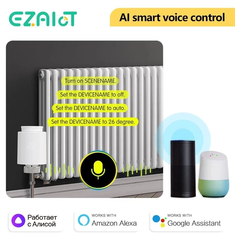 Tuya ZigBee Smart TRV Thermostat Heizkörperventil Temperaturregler Alexa Google - Bild 3 von 4