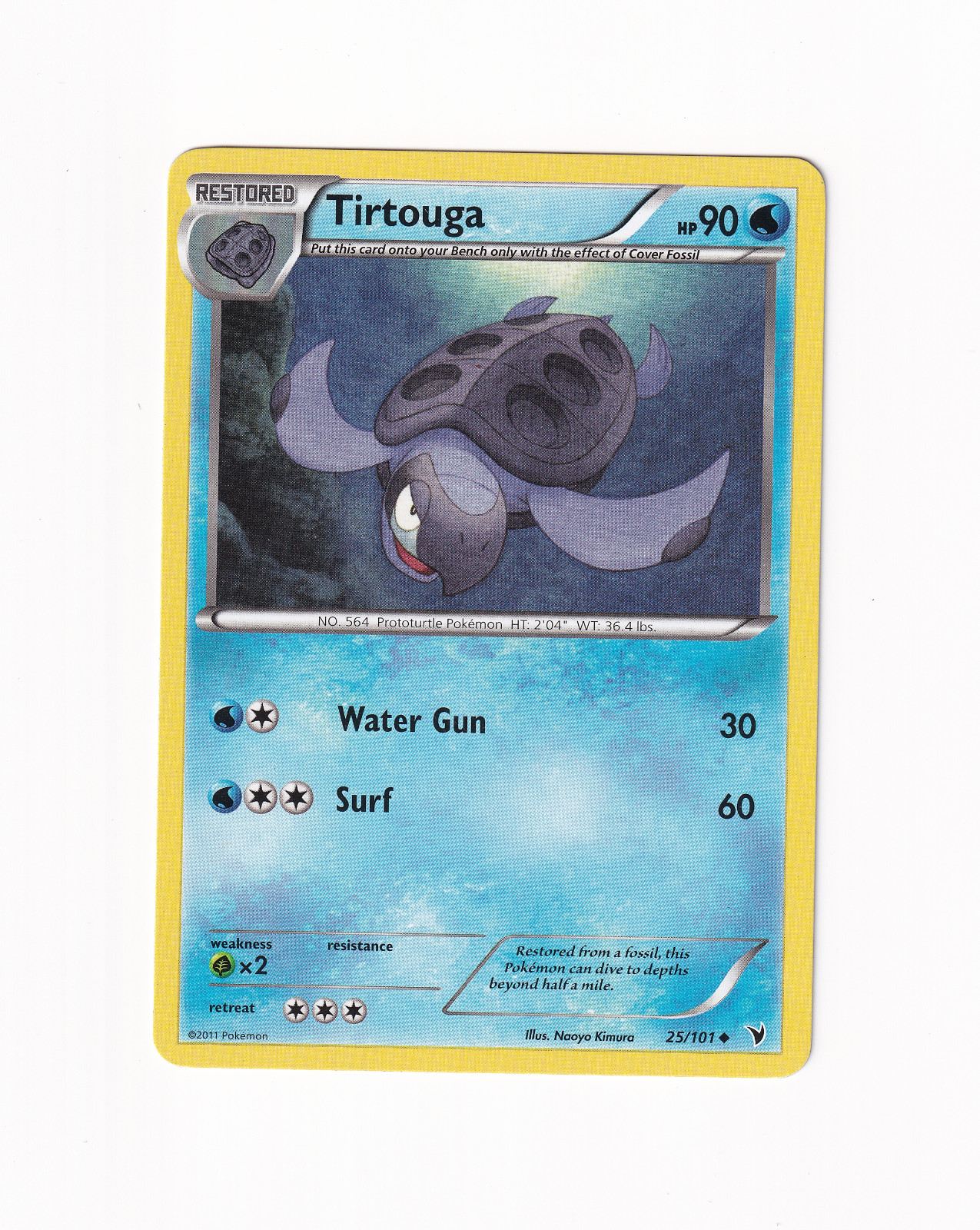 Tirtouga 25/101 Noble Victories Regular Non Holo Pokemon Card Light Played LP