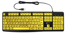 Assistive Yellow USB Keyboard Mouse Combo -Excellent Pre-Owned