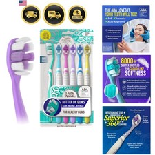 Butter On Gums Toothbrush, ADA Accepted Manual Toothbrushes with 8000 Ultra ...