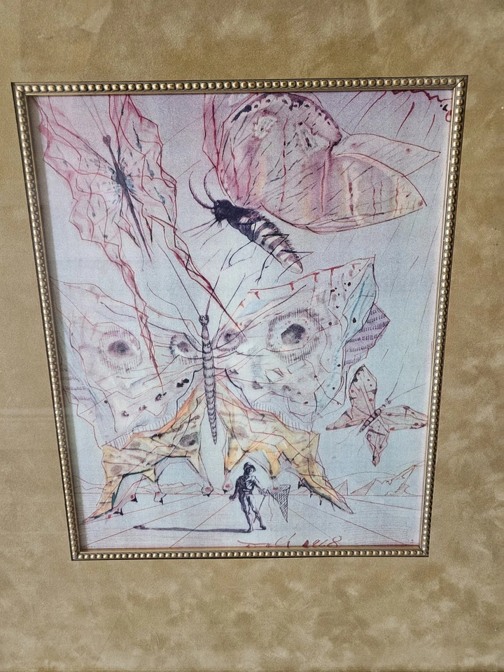 Salvador Dali D A C N Y Print - **Rare Vintage**1953 Butterflies. - Image 2 of 4