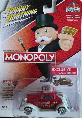 Johnny Lightning 1992 Ford Hiboy Coupe Die Cast Metal Monopoly Neu OVP