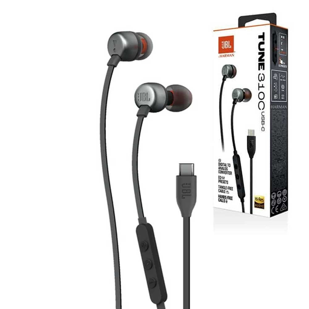 JBL Tune 310C USB Wired In-Ear Hi-Res Headphones with Mic Remote