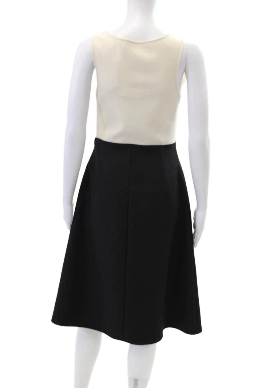 ACNE Studios abito donna senza maniche con zip nero bianco taglia 38