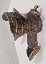 Silla de montar de caballo de bronce de colección estatua Abbotwares caballo radio parte?  Pátina RARA