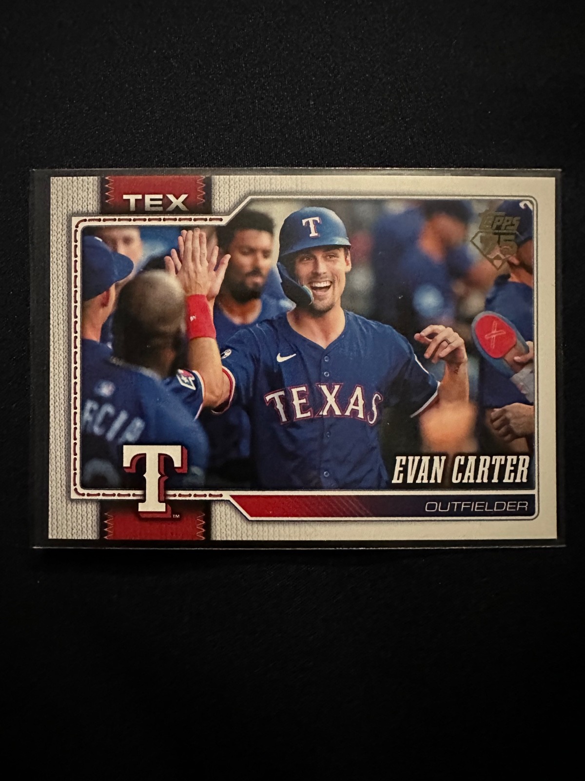 2026 Topps Series 1 EVAN CARTER #110 Golden Mirror Image Variation SSP - Rangers
