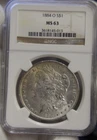1884 O US Morgan Silver Dollar $1 NGC MS63