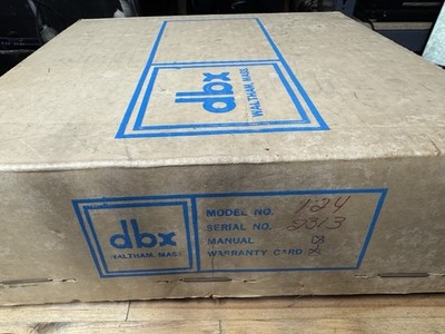 NOS dbx Model No 124 New In Original Box Plus Manual And Warranty Card