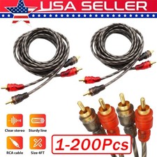 200X RCA Audio Cable Twisted Pair with Noise Reduction Interconnect Amp Wire Lot
