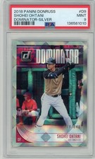 2018 Panini Donruss Silver Dominator Baseball #D9 Shohei Ohtani  /349 PSA 9
