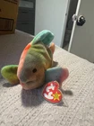 Ty Beanie Babies “Coral” The Fish 1995 Vintage Rare Tag Errors, PVC Pellets, KR