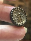 Antique Picture Story Button Scarce In Black Glass Gold Paul And Virginia Medium — photo 4