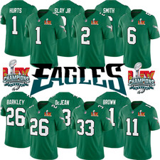 Men's Eagles 2026 Super Bowl 59 LIX Kelly Green Player Stitched Jersey S-3XL