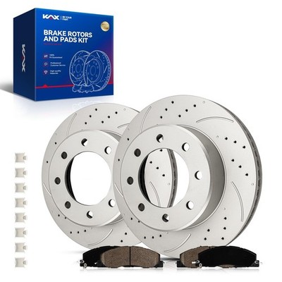 KAX Brakes and Rotors Kit Brake Pads Brake Rotors and Pads for Ram 2011-2018 ...