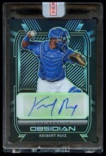 2021 Panini Obsidian Autographs Electric Etch Green Keibert Ruiz /5 AUTO Rookie