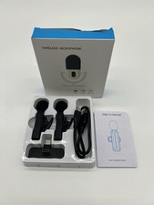 Professional Wireless Lavalier Lapel Microphone for iPhone iPad 2 Pack