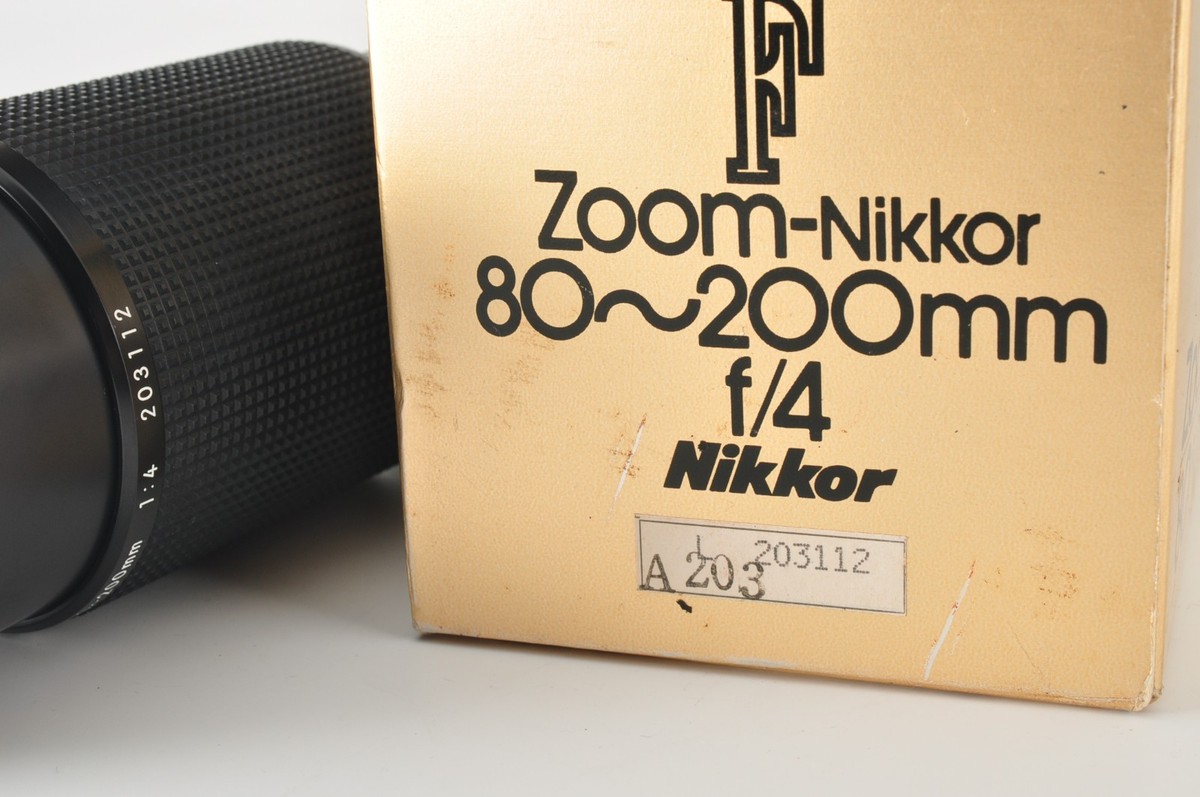 Near Mint Nikon Ai-S Zoom Nikkor 80-200mm f4 Lens with Case & Box