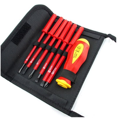 500V Insulated Electrician Screwdriver Set CR-V Slotted Phillips Head Precisi...