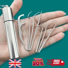 Dental Kit Toothpick Set Metal Stainless Steel Oral Tooth Cleaning, Storage