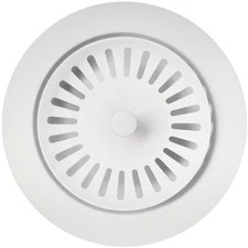 Blanco 240328 3-1/2" Metal Disposal Flange and Basket Strainer - White