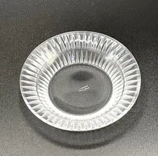 Lalique Bourgueil Crystal Butter Pat or Salt Cellar Signed Art Deco Style