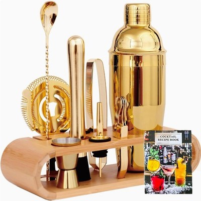 Cotail Shaker Set（24oz/700ml）, 10-Piece Stainl Steel Bartender Kit,