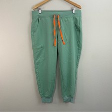 Figs Technical Collection Light Green Scrub Joggers Woman's Size Large