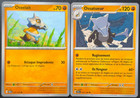 Lot Cartes Pokémon Osselait 072/142 Ossateur 073/142 SCR EV7 Couronne Stellaire
