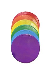 Set Of Six Multi Colored Flying Disks 9 3/4 Inches Flying Disk Game