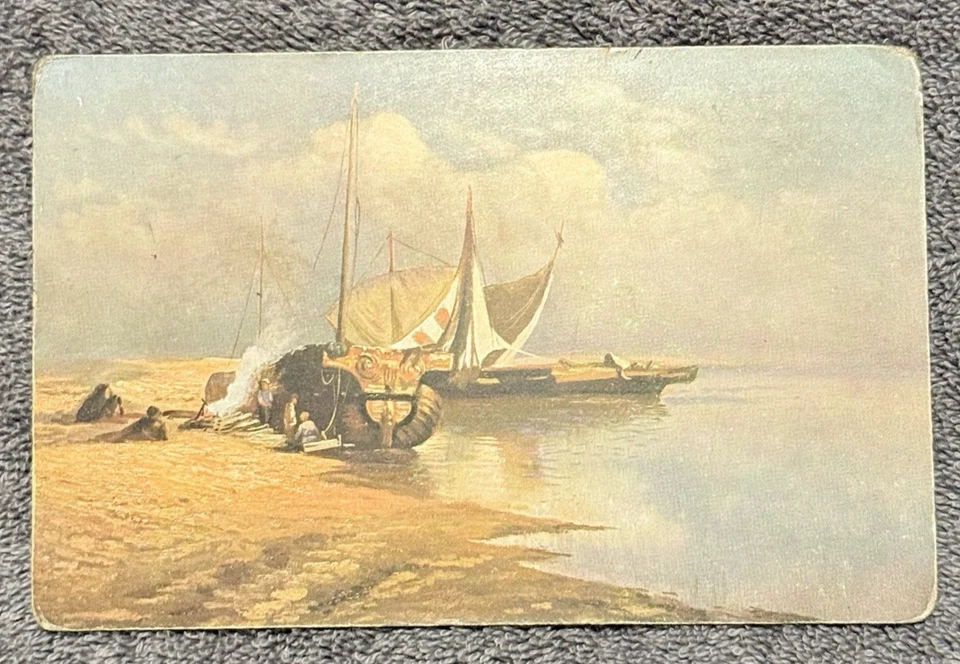 1919–20 Latvia 5k Sun on Russian Art Card GRANBERG Used “LATVIJA” Cancel - Image 3 of 4