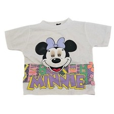 Vintage 90s Disney Minnie Mouse T-Shirt Girl Size 2T Moving Eyes USA Retro